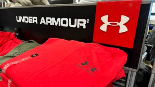 Under Armour apparel is displayed at a Dick’s Sporting Goods store on May 16, 2024 in Petaluma, California. 