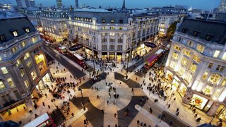 The New Oxford Circus crossing in London.