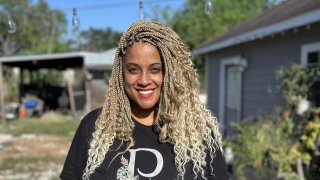 Leena Pettigrew runs her houseplant-selling side hustle from her garage in Houston.