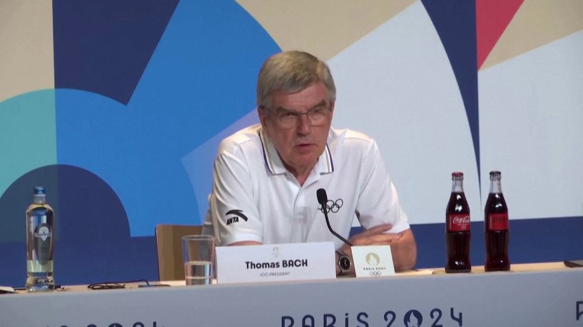 IOC president Thomas Bach speaks at a press conference