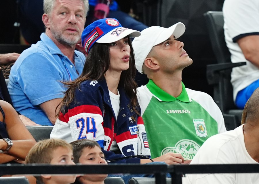 Kendall Jenner watching the Women's All-Around Final