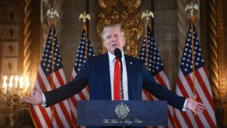 Republican Presidential Nominee Donald Trump Speaks To The Press In Palm Beach, Florida