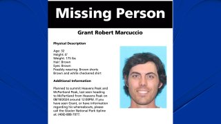 Grant Marcuccio, a Wethersfield native, is missing after hiking in Glacier National Park in Montana.