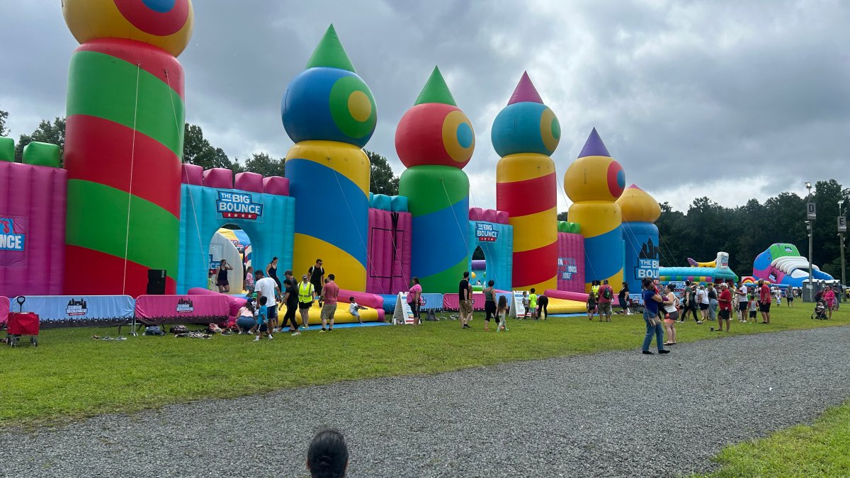 Large crowds come out to bounce house park in East Hartford