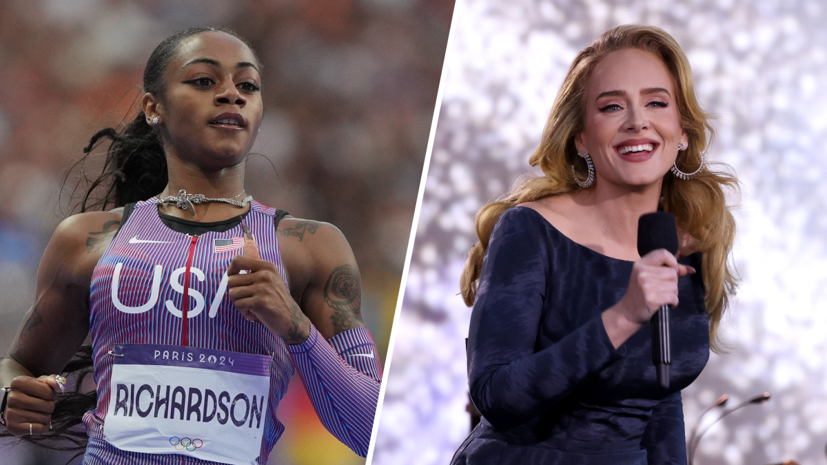 Adele pauses concert to watch Sha’Carri Richardson at Olympics NBC