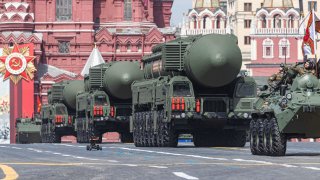 Seen during the Victory Day parade on Red Square on May 9, 2024, the Yars RS-24 is a Russian-made mobile nuclear intercontinental ballistic missile.