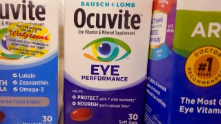 CHICAGO, ILLINOIS – MAY 05: Bausch + Lomb eye vitamins are offered for sale at a drug store on May 05, 2022 in Chicago, Illinois. Bausch + Lomb parent company Bausch Health is spinning off the eye-care company with an upcoming IPO which will list on the New York Stock Exchange and TSX with the ticker symbol “BLCO”.  (Photo by Scott Olson/Getty Images)