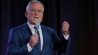 Independent presidential candidate Robert F. Kennedy Jr. addresses the Libertarian Party’s national convention in Washington on May 24, 2024.