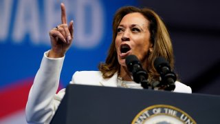 Democratic presidential nominee and U.S. Vice President Kamala Harris delivers remarks at a campaign rally in Savannah, Georgia, U.S., August 29, 2024. 