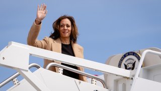 Vice President Kamala Harris boards Air Force Two at Joint Base Andrews in Maryland, Sept. 4, 2024.