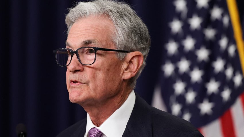 Federal Reserve Board Chairman Jerome Powell holds a press conference following a two-day meeting of the Federal Open Market Committee on interest rate policy in Washington, U.S., September 18, 2024. 