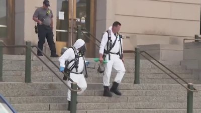 Residents react after envelope with suspicious white powder was found at West Hartford post office