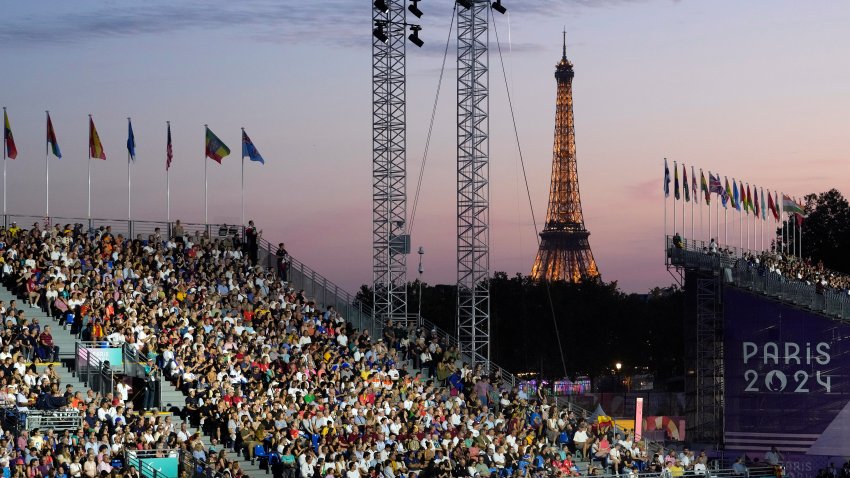 Spectators attend the Opening Ceremony