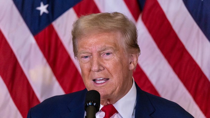 Republican presidential nominee former President Donald Trump speaks during a news conference held at Trump Tower, Friday, Sept., 6, 2024. (AP Photo/Stefan Jeremiah)