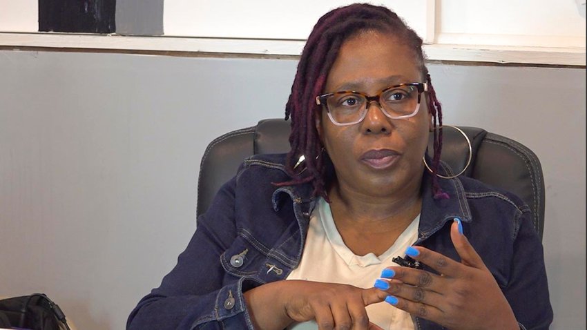 In this image taken from video, Rose-Thamar Joseph, from the Haitian Community Help and Support Center, speaks to The Associated Press, Wednesday, Sept. 11, 2024, in Springfield, Ohio.