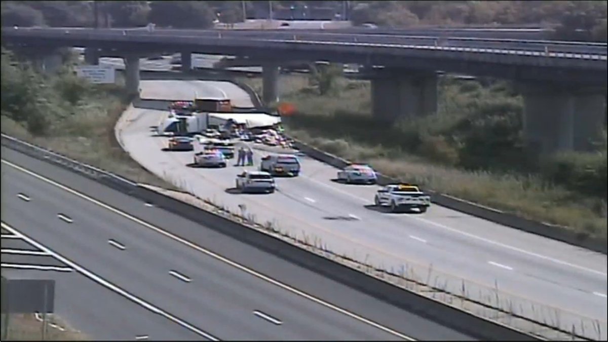 Route 5/15 North in East Hartford reopens hours after rollover – NBC ...