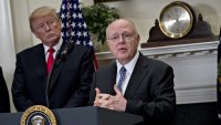 Ian Read, chairman and chief executive officer of Pfizer, speaks as President Donald Trump, left, listens during an announcement on a new pharmaceutical glass packaging initiative in the Roosevelt Room of the White House in Washington, D.C., July 20, 2017. 