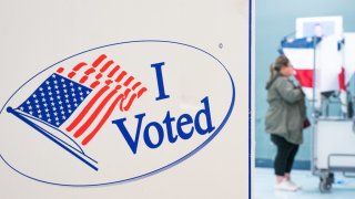 A voter casts their votes at a polling station in Nashville, Tennessee on Super Tuesday, March 5, 2024. 