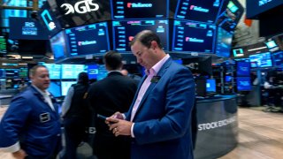 Traders work on the floor of the New York Stock Exchange (NYSE) on September 19, 2024, in New York City. 