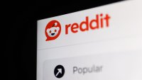 Reddit logo on website.