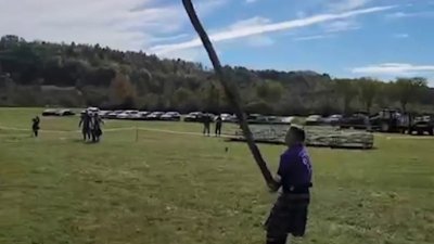 Hartford teacher competing in Scottish Highland Games