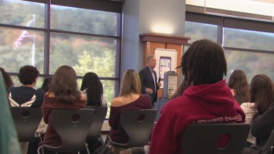 Naugatuck High School students sit down with the governor