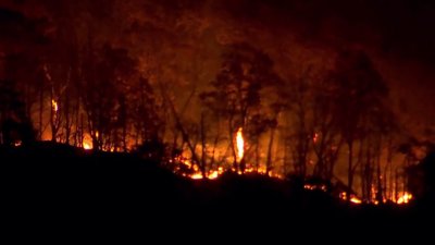 Crews work to contain massive brush fire at Lamentation Mountain in Berlin