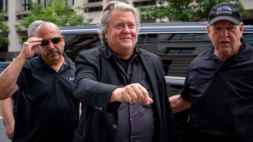 Steve Bannon Attends Court Hearing For Contempt Of Congress Convictions