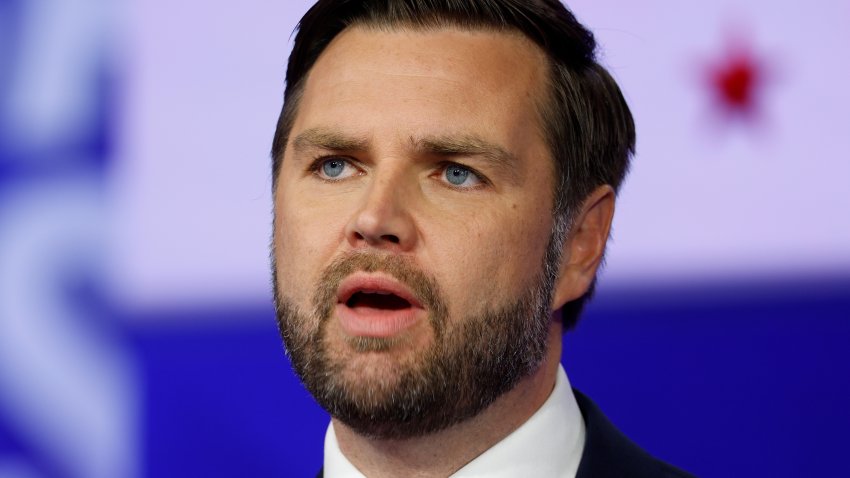 Republican vice presidential candidate Sen. JD Vance (R-OH) participates in a debate at the CBS Broadcast Center on October 1, 2024 in New York City.