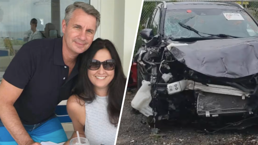 Georgia and John McGinty endured serious injuries after they were in an accident in an Uber with a driver who ran a red light.