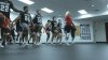 Kingswood Oxford football team gets dance lesson from Dallas Cowboys cheerleader