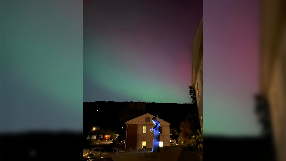 The northern lights above Naugatuck, CT (Photo credit: Terri Shea)