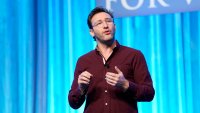 Author Simon Sinek speaks on stage during Massachusetts Conference For Women 2019 at Boston Convention Center on December 12, 2019 in Boston, Massachusetts.