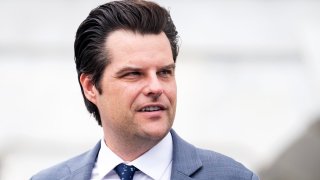  Rep. Matt Gaetz, R-Fla., is seen outside the U.S. Capitol after the last votes before the August recess on Thursday, July 25, 2024.