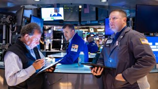 Traders work on the floor of the New York Stock Exchange on Nov. 22, 2024 in New York City.