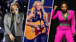 Split image of Eminem, Sheryl Crow and Janet Jackson