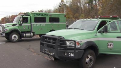 Crews from California work in Connecticut to assist during red flag warning