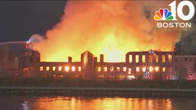 Massive fire breaks out at abandoned mill in Chelsea