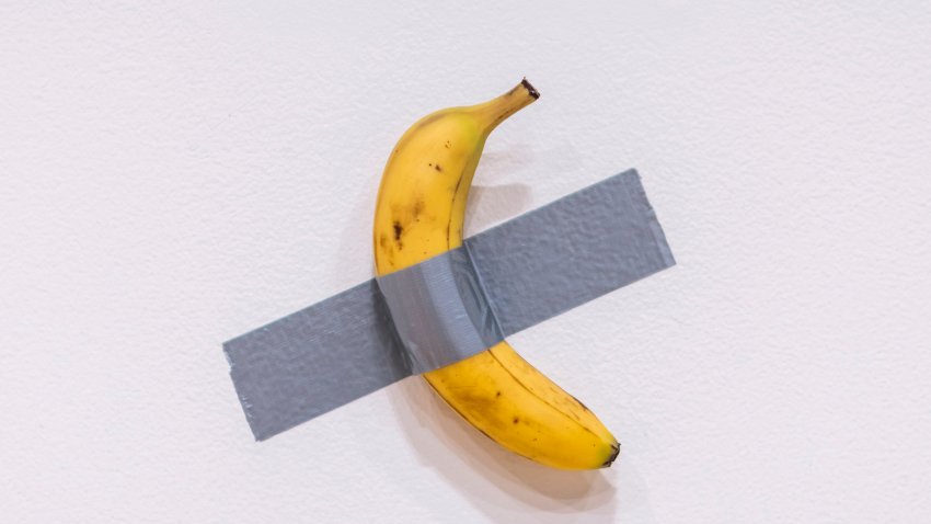 Duct-taped banana.