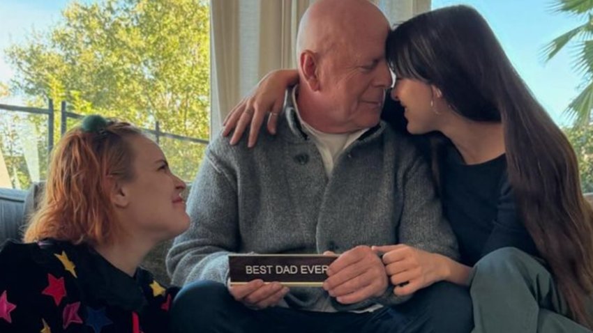 Bruce Willis smiles with daughters in touching photos