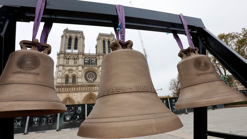 Three new bells, including the bell used during the Paris Olympic Games, set to be placed into Paris' Notre-Dame cathedral