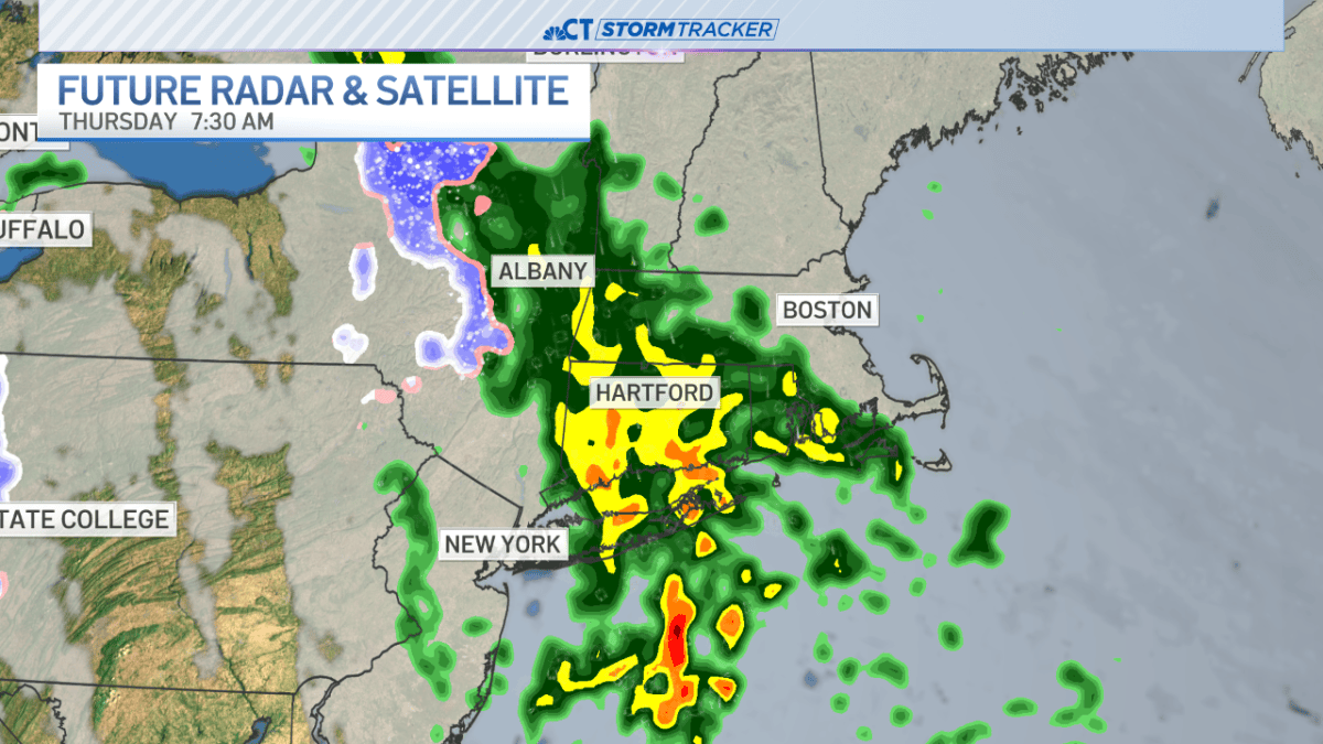 Rain will be heavy at times on Thursday – NBC Connecticut