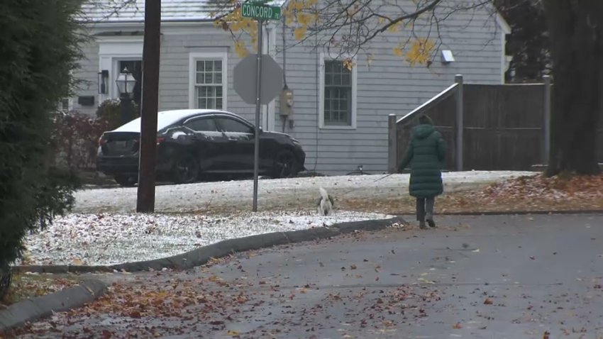 This is the first snow of the season in Danbury. It came oon Nov. 22.