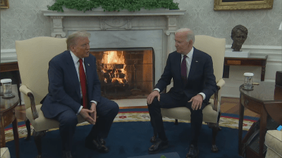 WATCH: Trump and Biden exchange handshake at White House ahead of transition of power