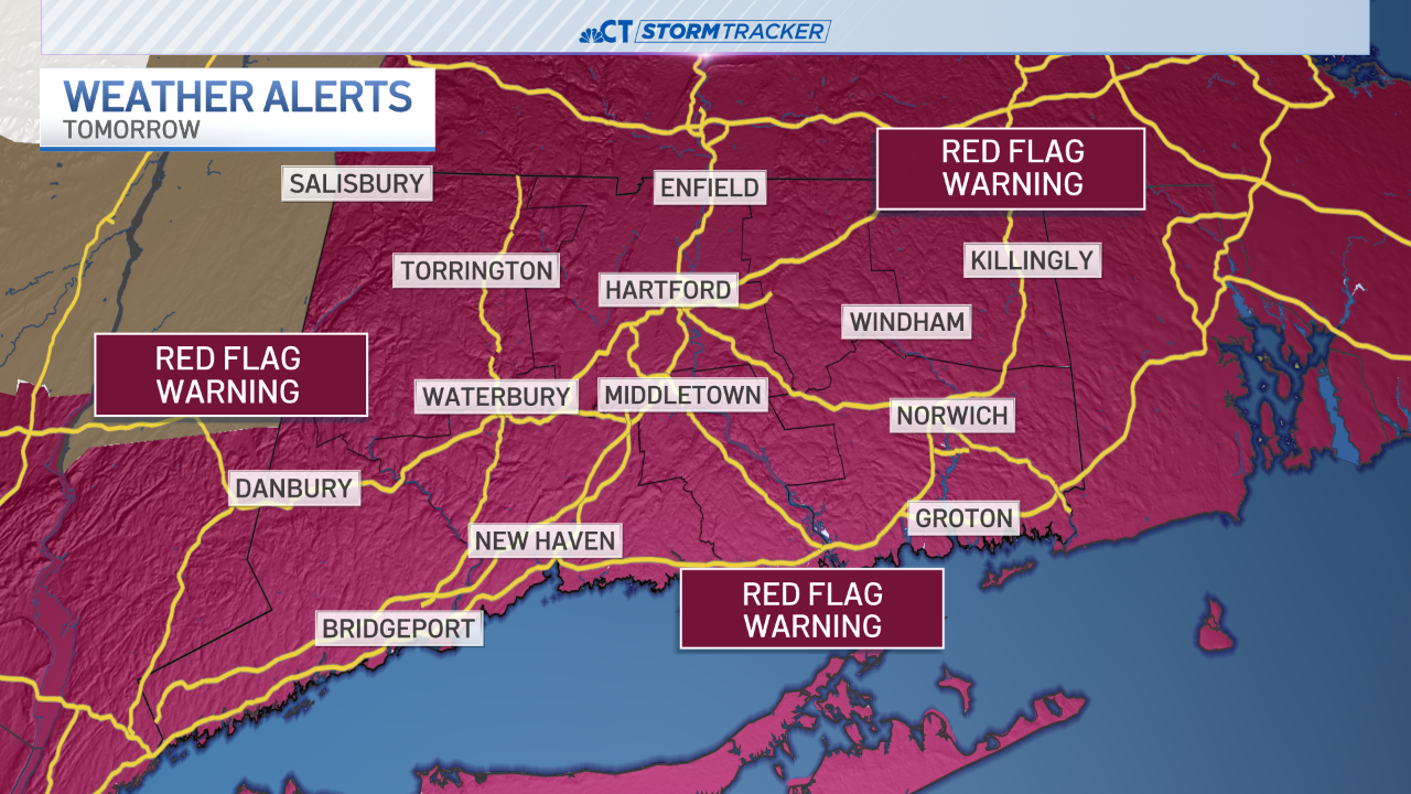Temperatures in 70s to low80s Friday; red flag warning in effect NBC
