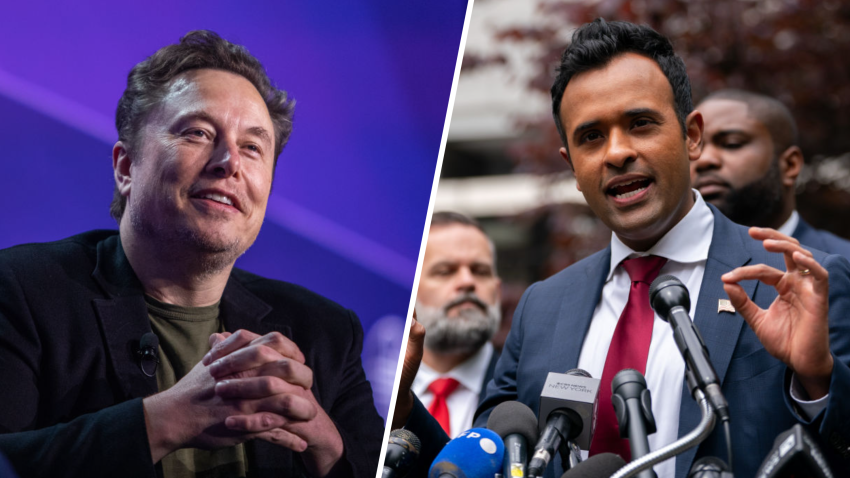 Elon Musk and Vivek Ramaswamy.