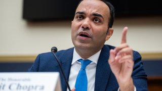 Rohit Chopra, director of the CFPB, testifies during a House Financial Services Committee hearing on June 14, 2023.