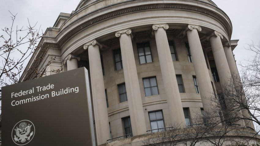 Signage outside the Federal Trade Commission (FTC) headquarters