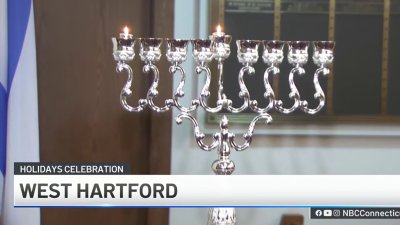 West Hartford celebrates the first night of Hannukah