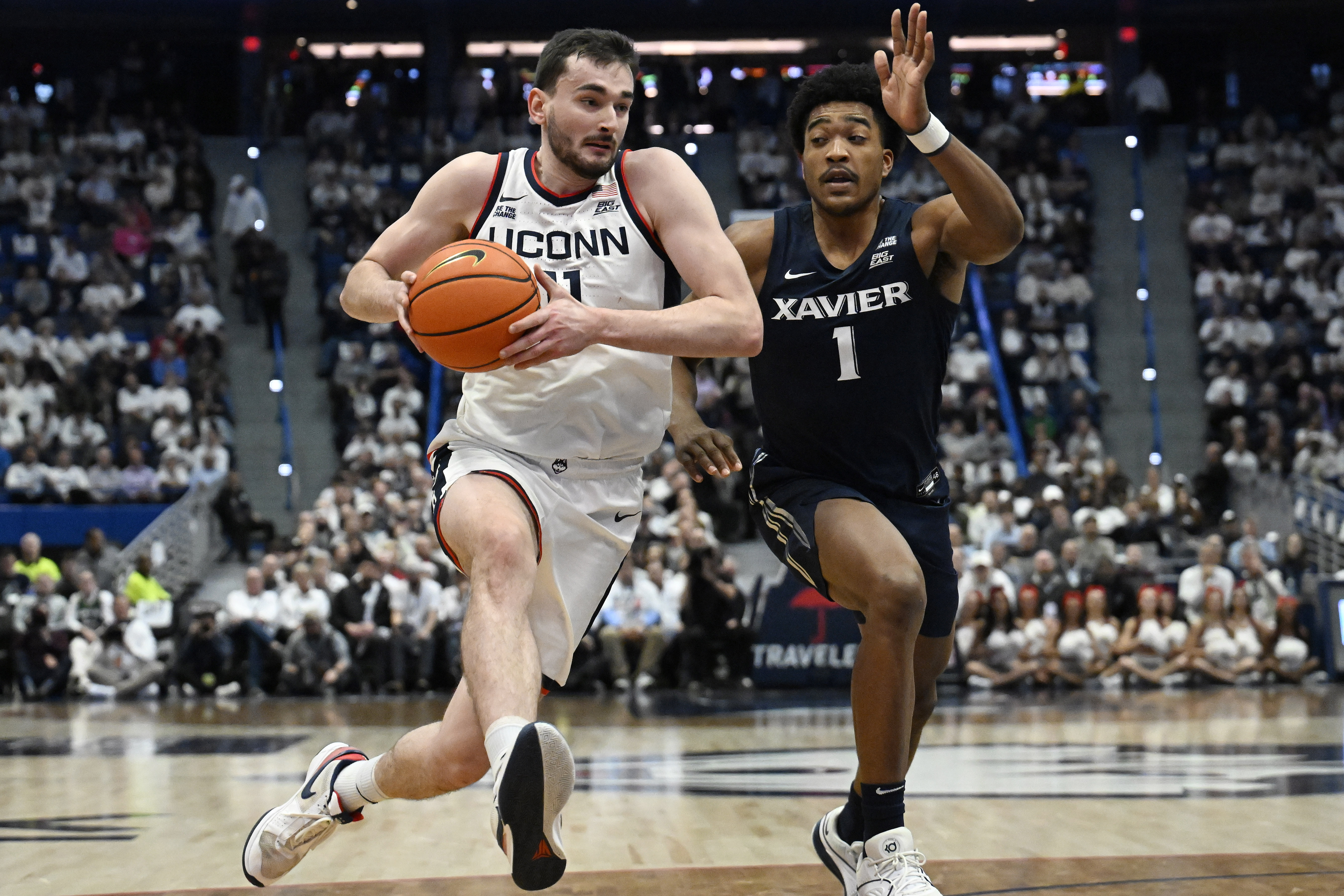 Karaban, Reed lead UConn past Xavier 94-89 in overtime in Big East ...